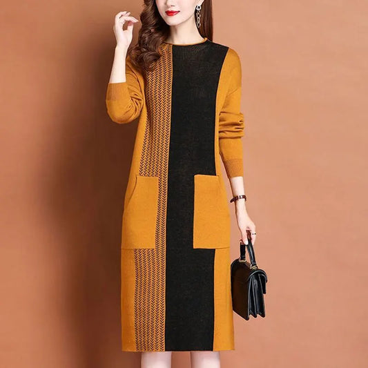 Knitted Dress Yellow