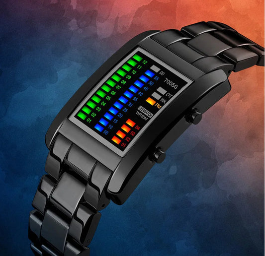 Binary Led Watch Black