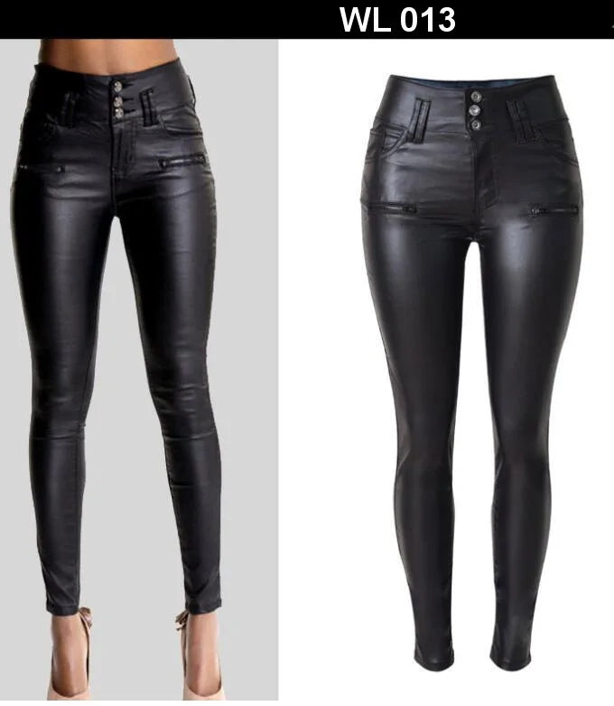 Faux Leather Pants Black 1