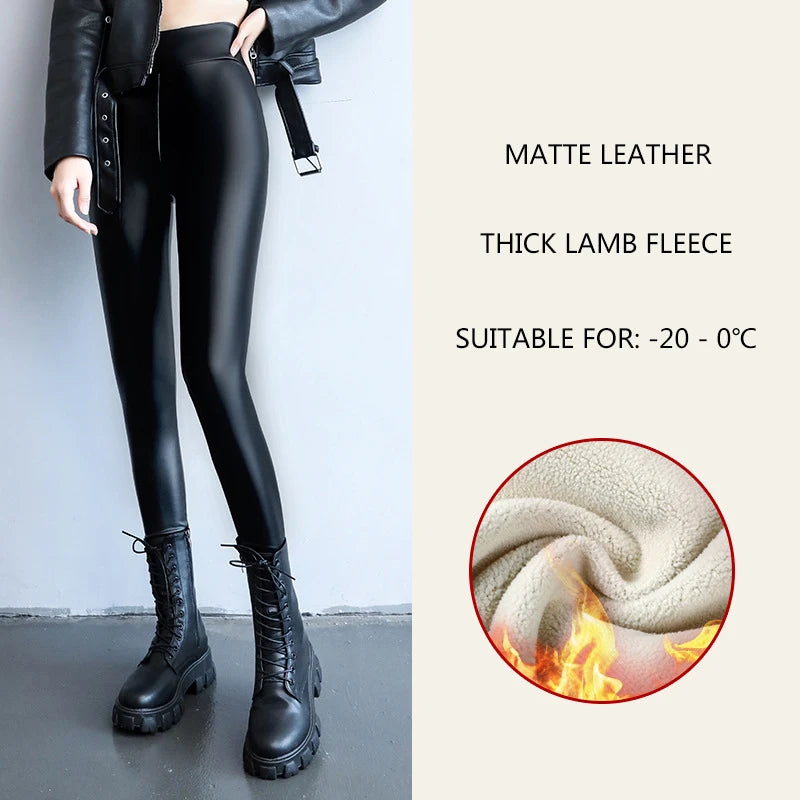 Mallas térmicas Matte Leather Thick Lamb Fleece -20-0ºC
