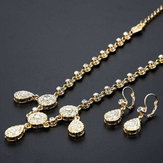 Hair Chain Necklace Dual Purpose Earring Set