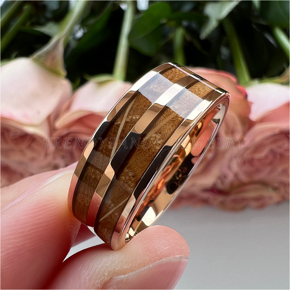 Tungsten Ring Rose Gold