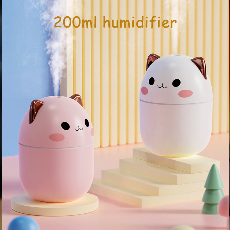 200ml Air Humidifier Cute Kawaiil Aroma Diffuser With Night Light Cool