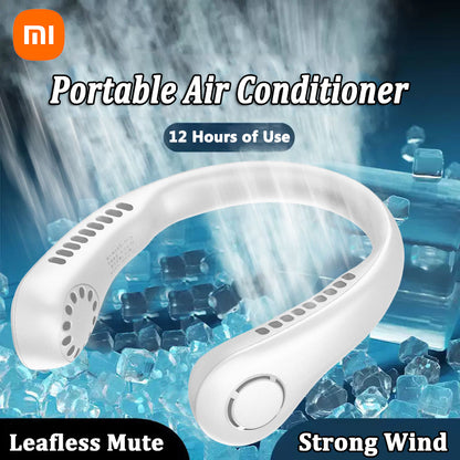 2022 Xiaomi New Mini Neck Fan Portable Bladeless Hanging Neck 3000mah