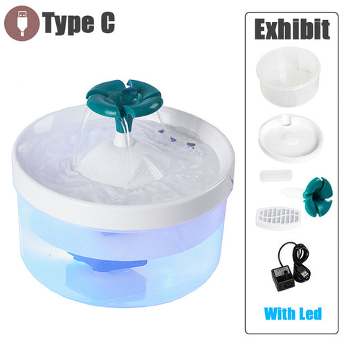 2l Intelligent Cat Water Fountain With Faucet Dog Water Dispenser