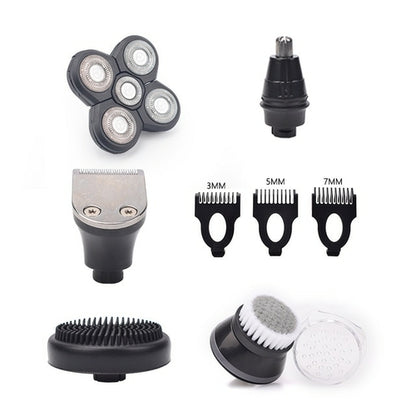 5 In 1 4D Men's Rechargeable Bald Head Electric Shaver 5 Floating