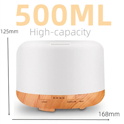 500ML Essential Oil Diffuser  Air Humidifier LED Lamp Aroma Electric