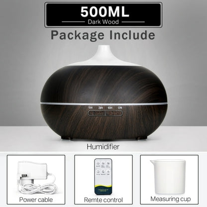 550 500 400 Aromatherapy Essential Oil Diffuser Wood Grain Remote