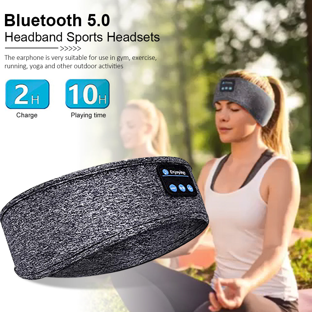 Wireless Bluetooth Earphone, Sleeping Band Headphone Music Headphones Soft Elastic Comfortable Music Headset Can Hands-free Mp3