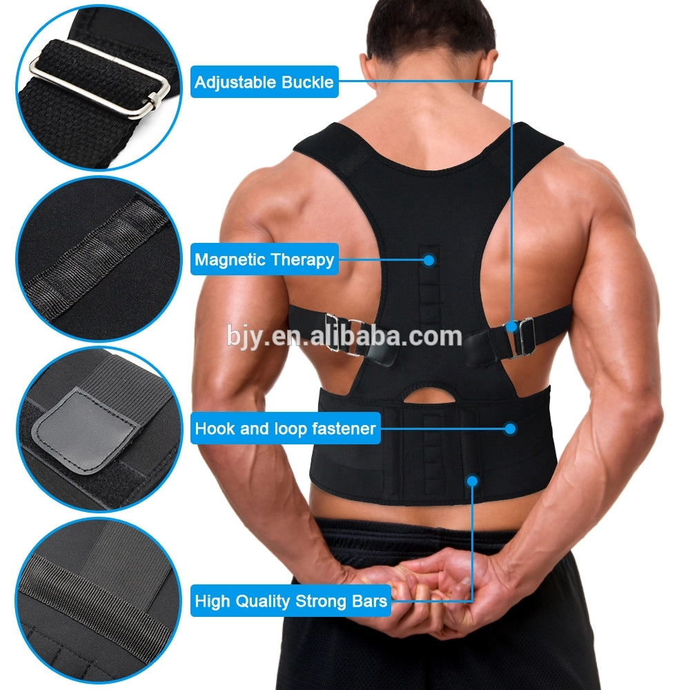 Adjustable Magnetic Posture Corrector Shoulde Back Waist Brace