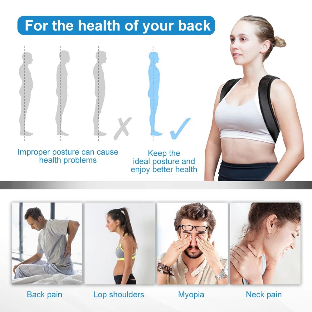 Back Posture Corrector Belt Adjustable Medical Clavicle Spine Shoulder