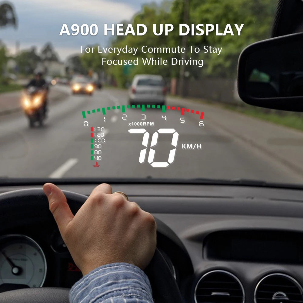 Hud Display Car Projector Alarm EOBD OBD2 Head Up Display Speedometer