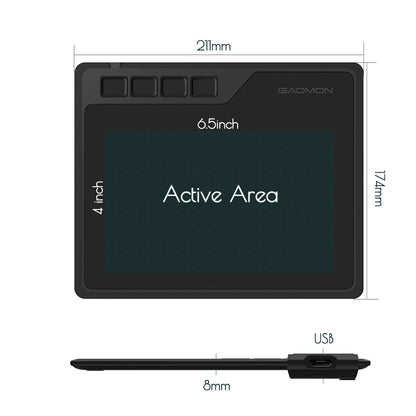 Gaomon S620 6.5x4 Inch Anime Digital Graphic Tablet Art Writing Board