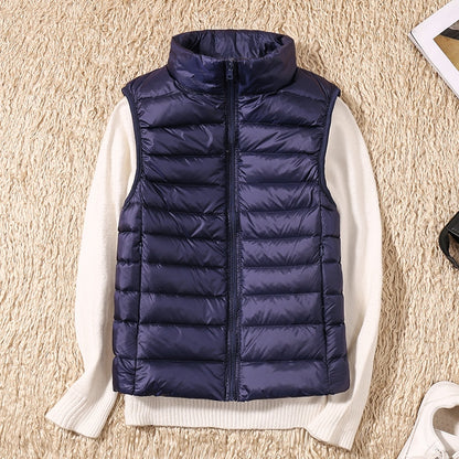 Ultra Light Down Vests Slim Gilet Lightweight Warm Waistcoat Portable