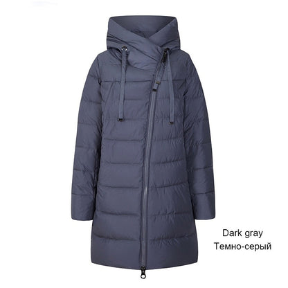 Long Puffer Winter Down Jacket Women Thick Coat