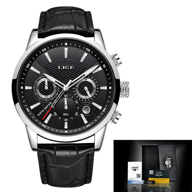 Watches Top Brand Luxury Men Wristwatch Leather Quartz