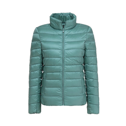 Winter Women Ultralight Thin Down Jacket White DucK