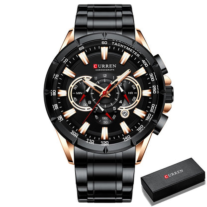 Top Brand Luxury Chronograph Quartz Men Watch Waterproof