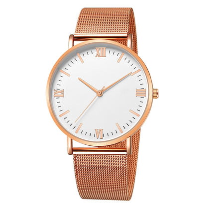 Ultra-thin Rose Gold Watch Minimalist Mesh Women Watch - Alicetheluxe