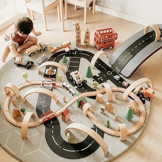 Children DIY Traffic Road Building Motorway Universal Accessories Game