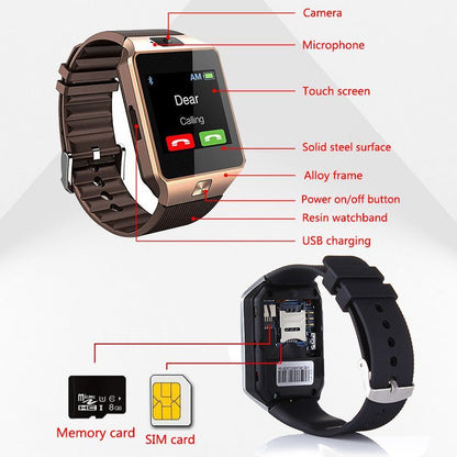 DZ09 Professional Smart Watch 2G SIM TF Camera Waterproof Wrist Watch