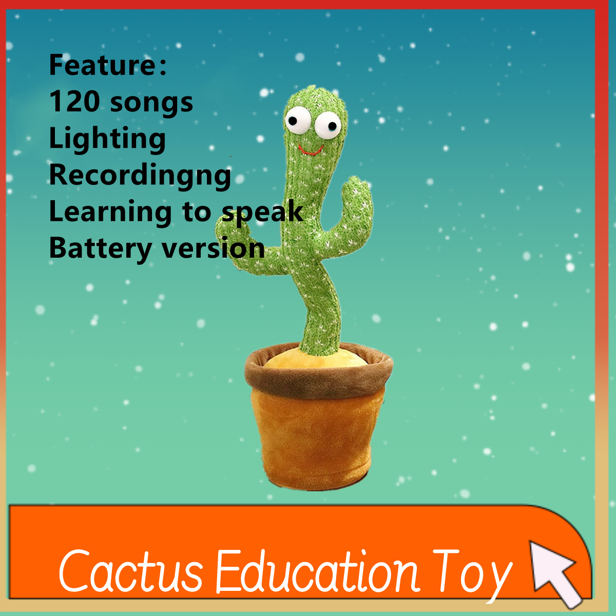 Cactus Toy 120 Russian Spanish Vietnamese Arabic English Songs