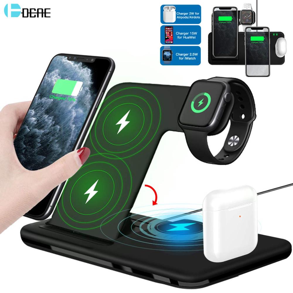 15W Qi Fast Wireless Charger Stand For iPhone 11 XR X 8 Apple