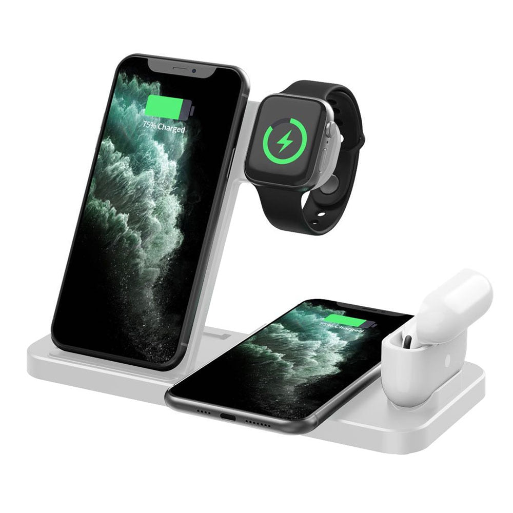 25W Qi Wireless Charger 4 in 1 Fast Charging Station