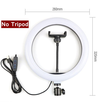 Monopod Mount Bracket with LED Ring Flash Light Lamp