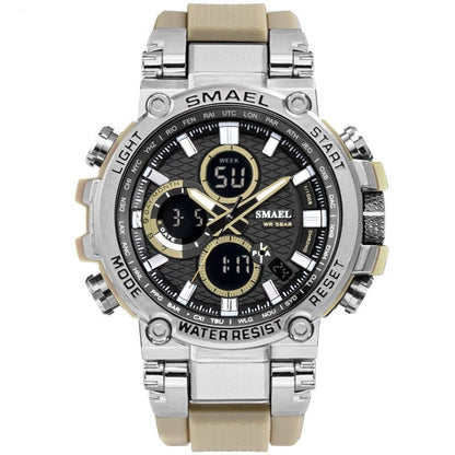 SMAEL 1803 Sport Watch Men Waterproof 5Bar Dual Time - Alicetheluxe