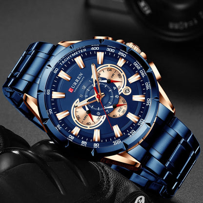 Top Brand Luxury Chronograph Quartz Men Watch Waterproof