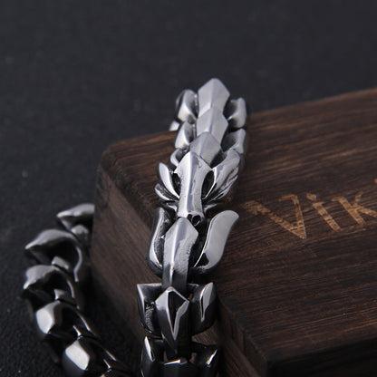 Viking Ouroboros vintage punk bracelet for men