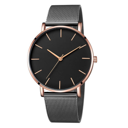 Ultra-thin Rose Gold Watch Minimalist Mesh Women Watch - Alicetheluxe