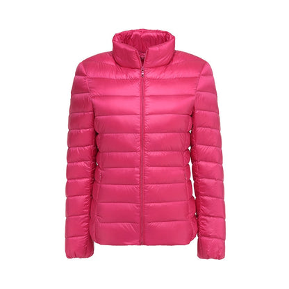 Winter Women Ultralight Thin Down Jacket White DucK