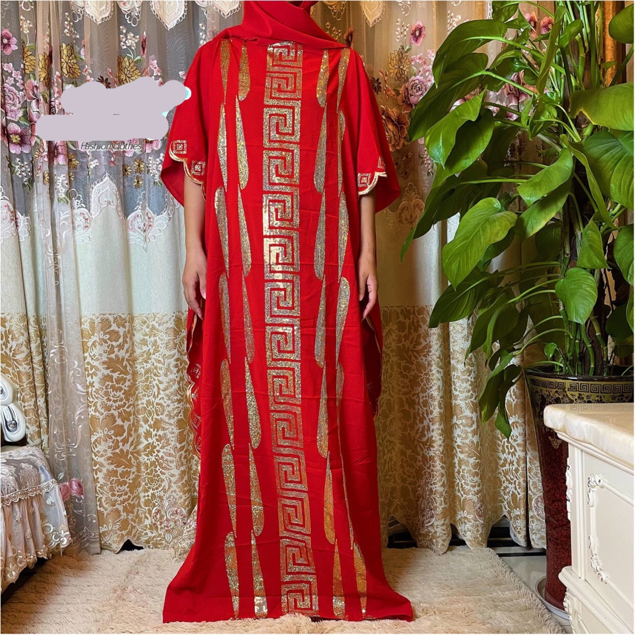 Free Size Abaya Embroidery Long Dress High Grade Comfortable Fabric