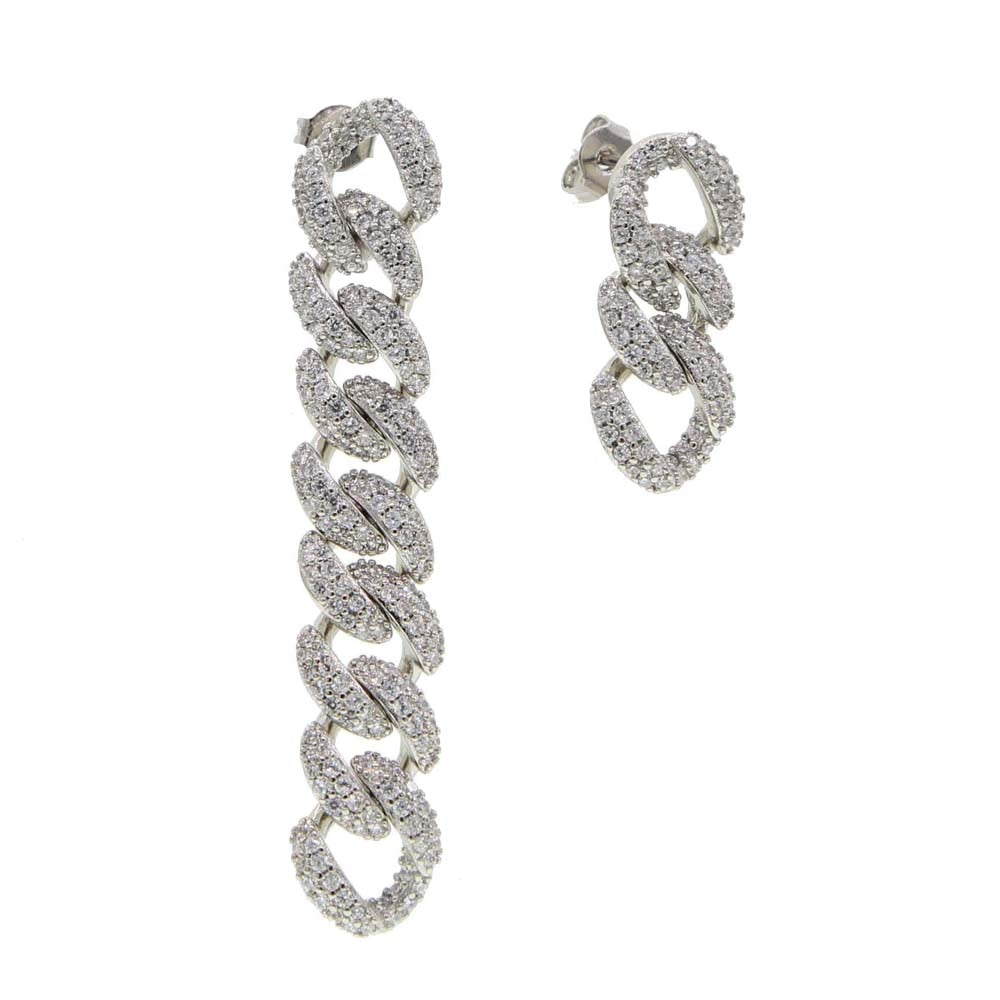 Classic cuban link chain drop earring for women fashion trendy