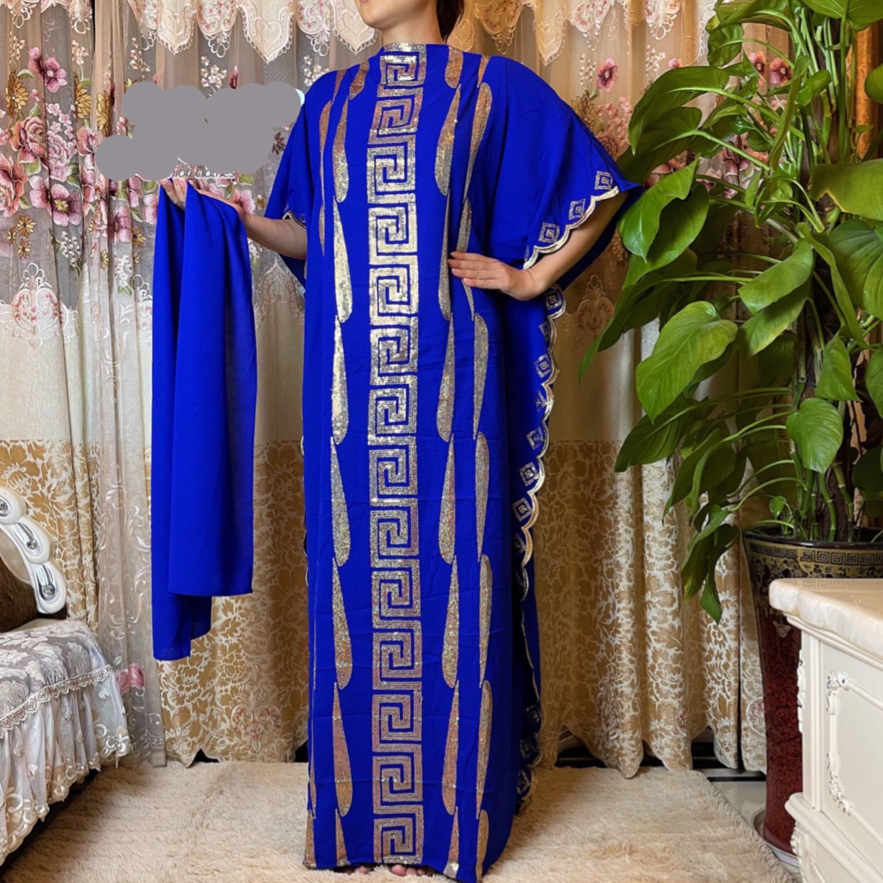 Free Size Abaya Embroidery Long Dress High Grade Comfortable Fabric
