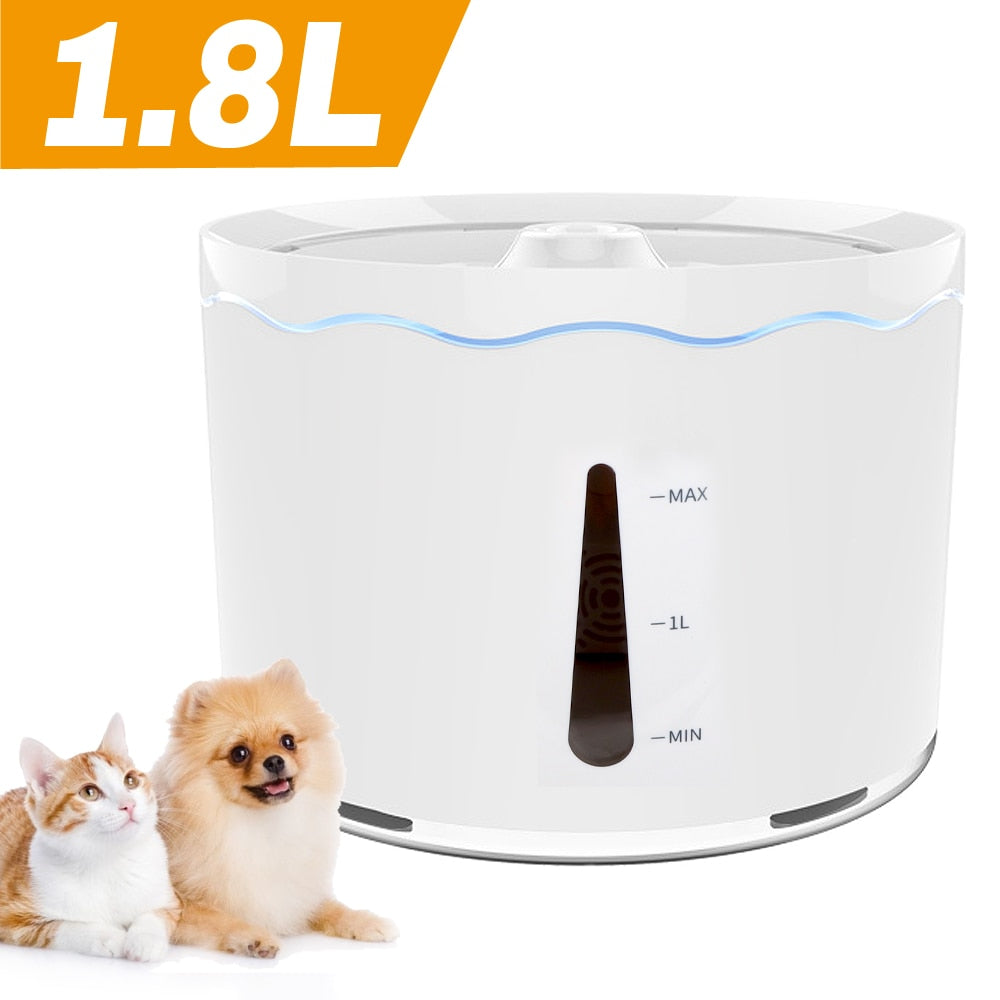 Pet Cat Water Dispenser Feeder Bowl LED Light Smart - Alicetheluxe
