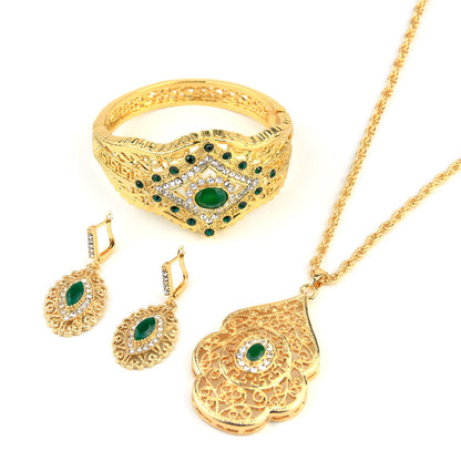 Wedding Jewelry Sets for Women Algeria Crystal Traditional Accessories