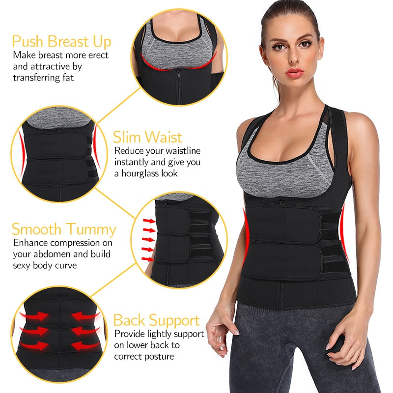 Slimming Body Shaper Workout Tank Tops. Weight Loss Shapewear