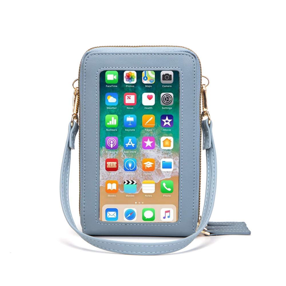 Cellphone Purse Touch Screen Bag RFID Blocking Wallet Shoulder Handbag