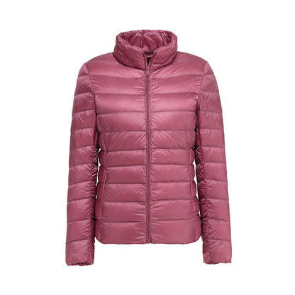 Winter Women Ultralight Thin Down Jacket White DucK