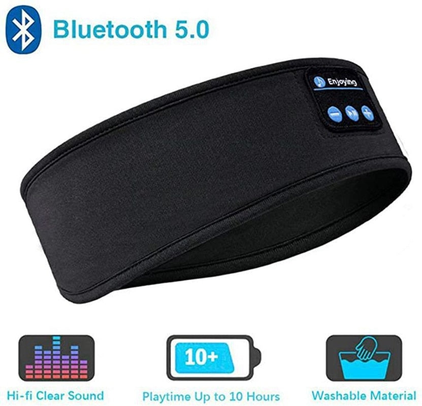 Bluetooth Sleeping Headphones Sports Headband Thin Soft Elastic