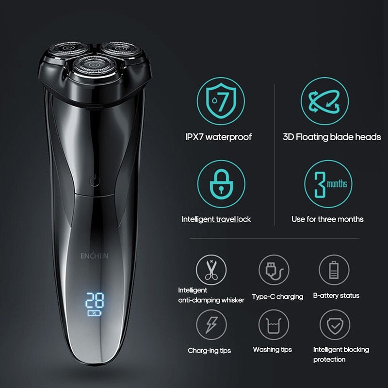 Blackstone 3D Electric Shaver Razor For Men IPX7 Waterproof
