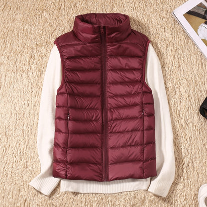 Ultra Light Down Vests Slim Gilet Lightweight Warm Waistcoat Portable