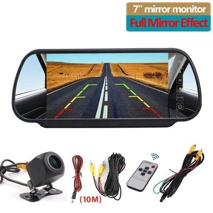 Car Rear View Parking White Mirror Monitor with Night Vision