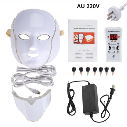 7 Colors Light LED Facial Mask with Neck Face Care Treatment Beauty