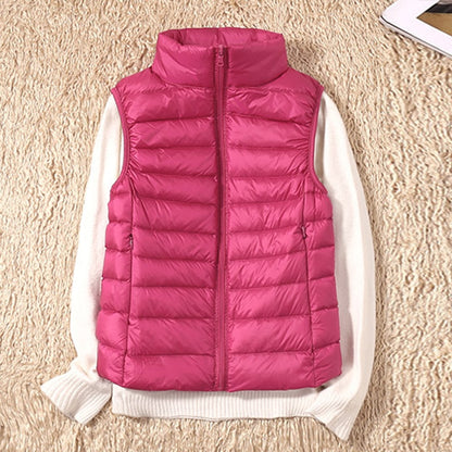 Ultra Light Down Vests Slim Gilet Lightweight Warm Waistcoat Portable