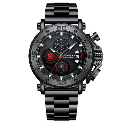 Luxury Big Dial Stainless Steel Waterproof Chronograph Wristwatches