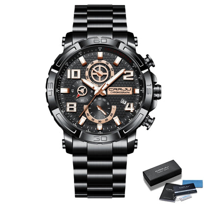 Watches Big Dial Waterproof Stainless Steel with Luminous hands Date